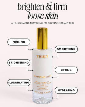 Truly pump dispense detail with serum drop, highlighting easy precise application