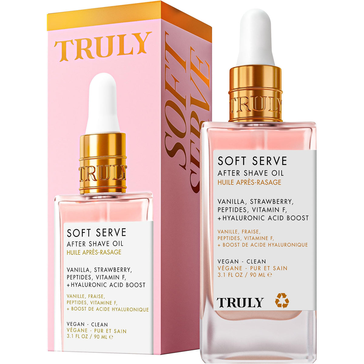 Truly front packaging showing bottle and scent for quick identification and appeal