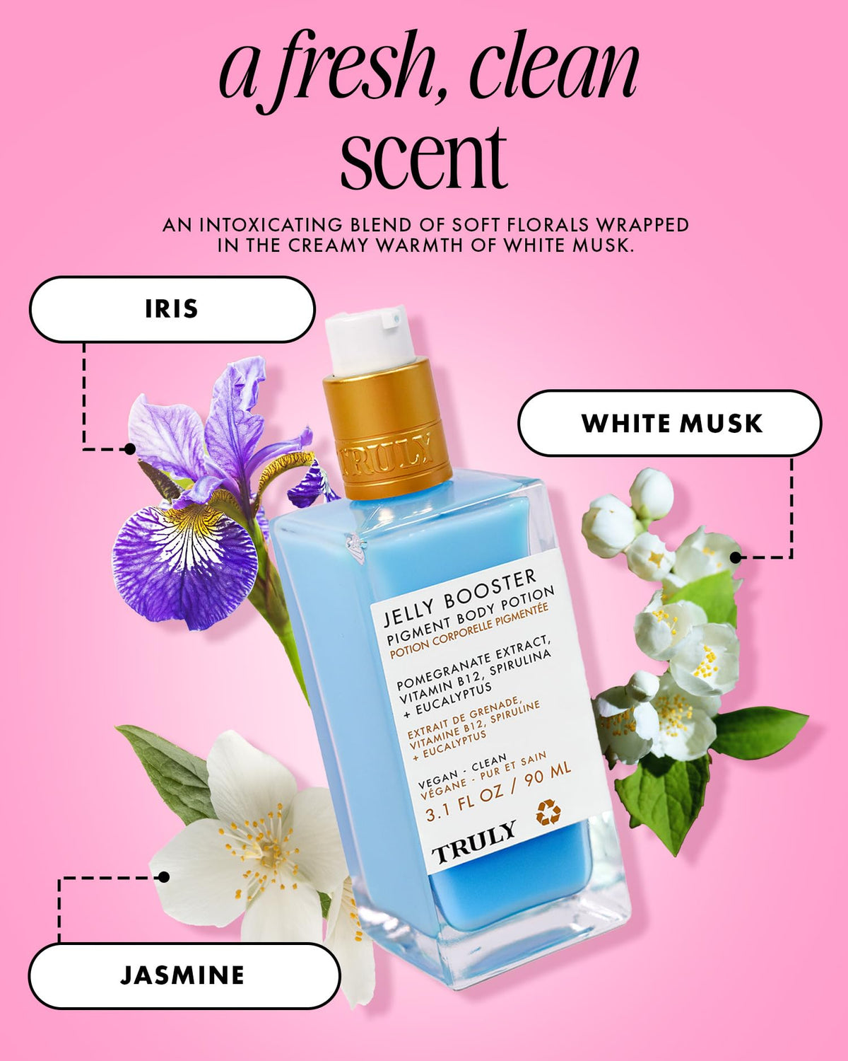 Truly spread on leg showing smoother-looking skin and visible evening benefit