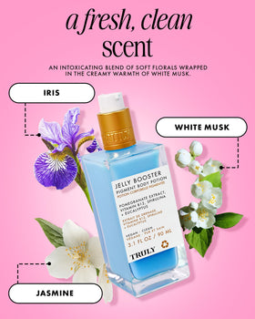 Truly spread on leg showing smoother-looking skin and visible evening benefit