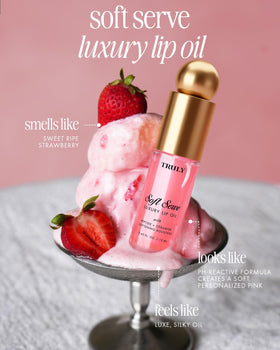 Truly Soft Serve applicator close-up illustrating smooth glide and easy application