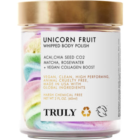 Truly front jar shot showing label and candy scent benefit