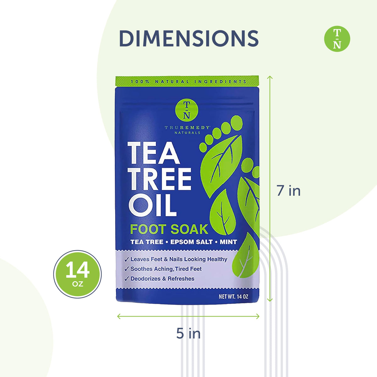 Truremedy Naturals salts dissolving in warm water offering soothing soak