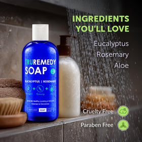 Truremedy Naturals in-shower application showing refreshing cleanse
