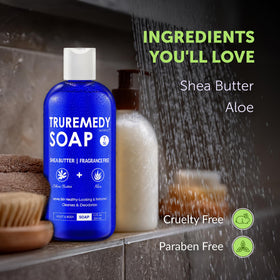 Truremedy Naturals being used in shower showing post-workout freshness