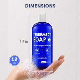 Truremedy Naturals pump dispensing body wash for easy controlled use
