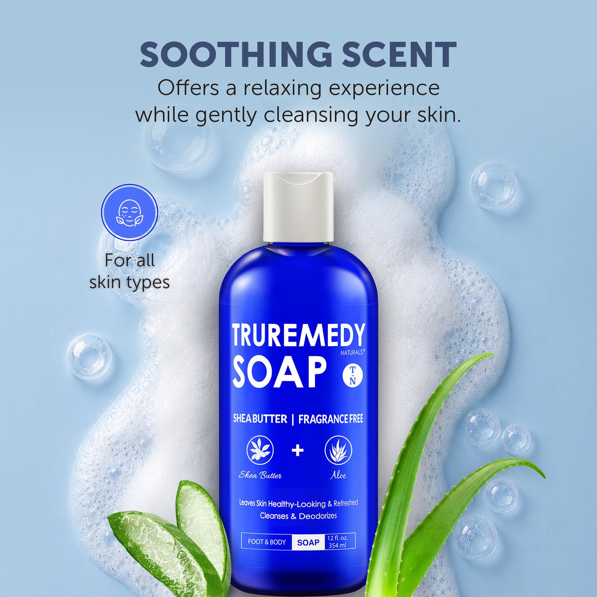 Truremedy Naturals creamy lather texture demonstrating gentle hydration