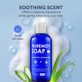 Truremedy Naturals creamy lather texture demonstrating gentle hydration