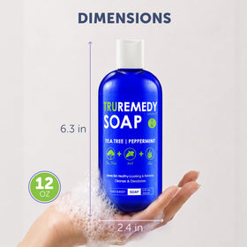 Truremedy Naturals pump dispensing shower gel for easy use