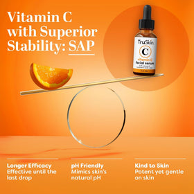TruSkin label close-up highlighting ingredients and stability benefit