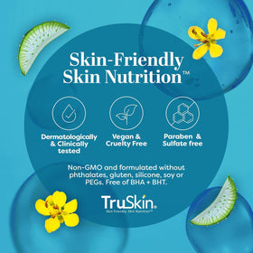 TruSkin cream texture close-up showing lightweight hydration and smooth spreadability