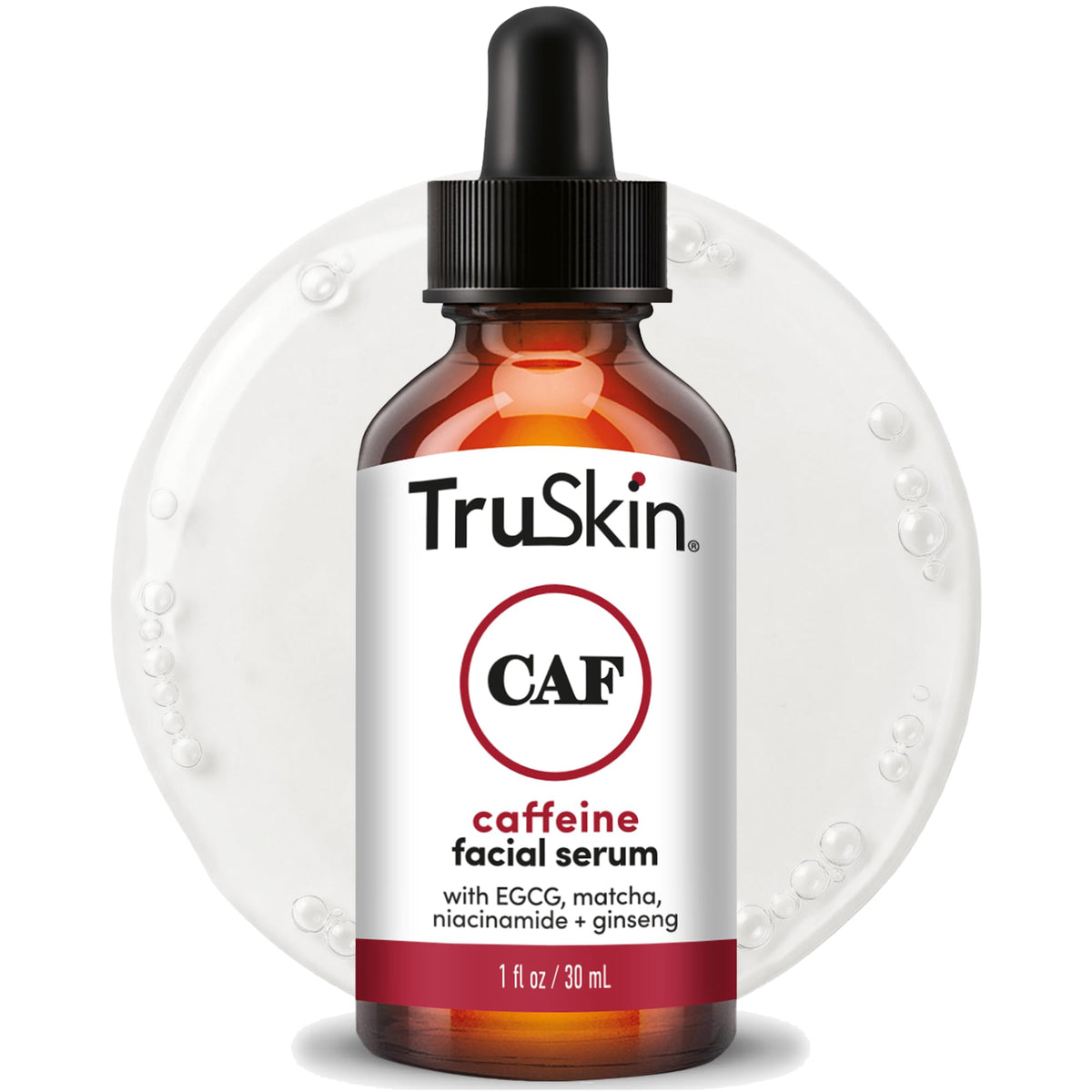 TruSkin front packaging showing bottle and label, highlights energizing benefits