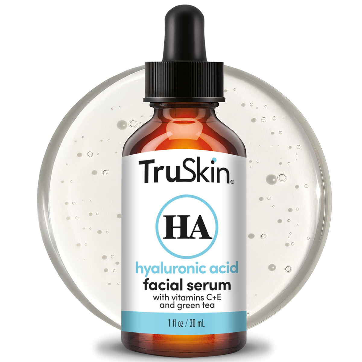 TruSkin front packaging showing clean serum bottle and branding for confidence