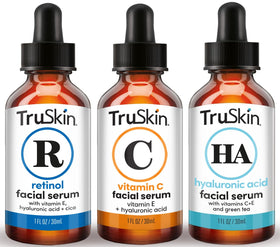TruSkin botanical ingredients flatlay conveying natural supportive benefits
