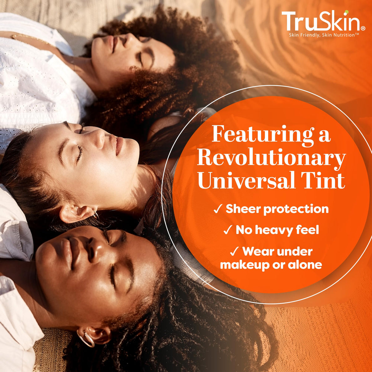 TruSkin ingredient display with Vitamin C and hyaluronic for hydration