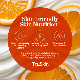 TruSkin ingredient label close-up showing key actives and transparent formulation benefits