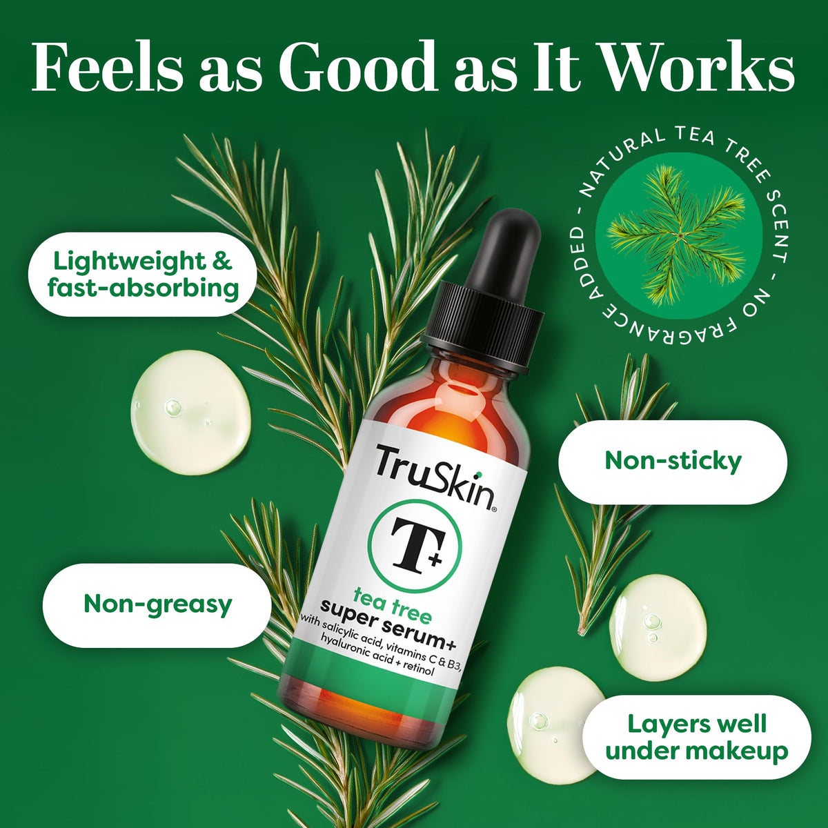 TruSkin label close-up highlighting active ingredients and clean formula