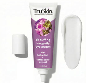 TruSkin Longevity Eye Cream front packaging showcasing product benefits and branding