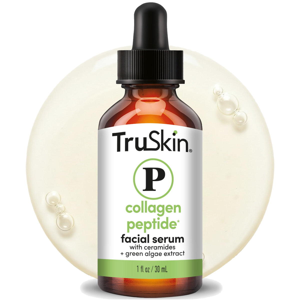 TruSkin bottle front packaging showing product and clear labeling benefits