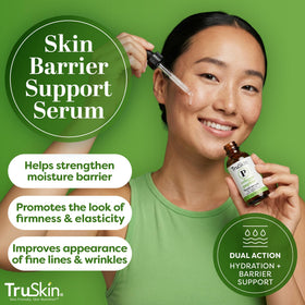 TruSkin serum texture close-up showing lightweight, non-greasy finish