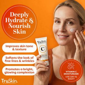 TruSkin pump dispensing cream droplet highlighting easy application