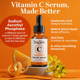 TruSkin dropper dispensing serum, demonstrating easy application