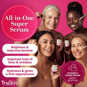 TruSkin serum texture on hand demonstrating lightweight absorption