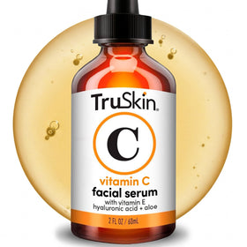 TruSkin front bottle view showing clear label and brand benefit