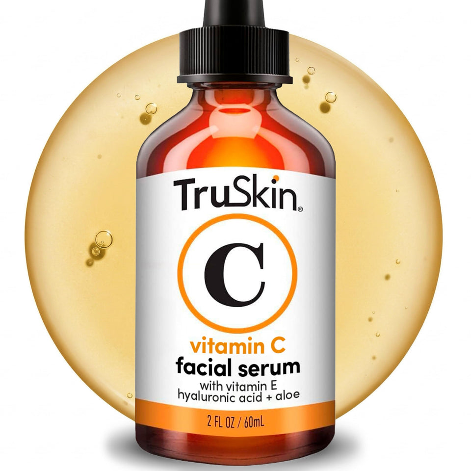TruSkin front bottle view showing clear label and brand benefit