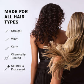 TRUSS before and after hair photo showing reduced frizz and improved shine