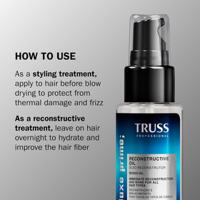 TRUSS applied to mid-lengths reducing frizz and improving shine