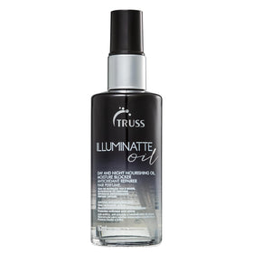 TRUSS bottle front packaging showing compact nourishing oil and benefits