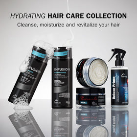 TRUSS ingredients collage with vegan keratin and collagen benefits