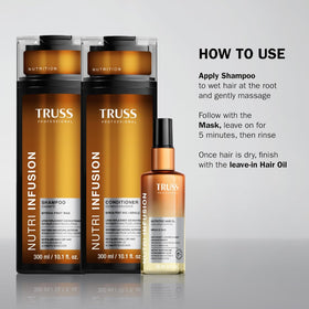 TRUSS application in shower demonstrating quick deep-conditioning use