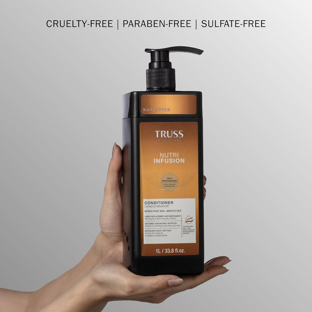 TRUSS conditioner paired with Nutri Infusion shampoo for routine