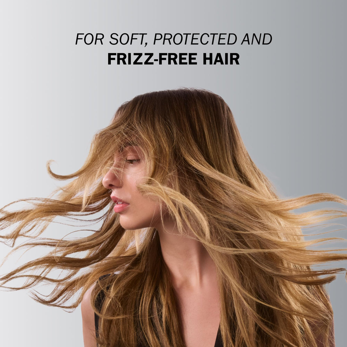 TRUSS oil being applied to damp hair for heat protection and detangling