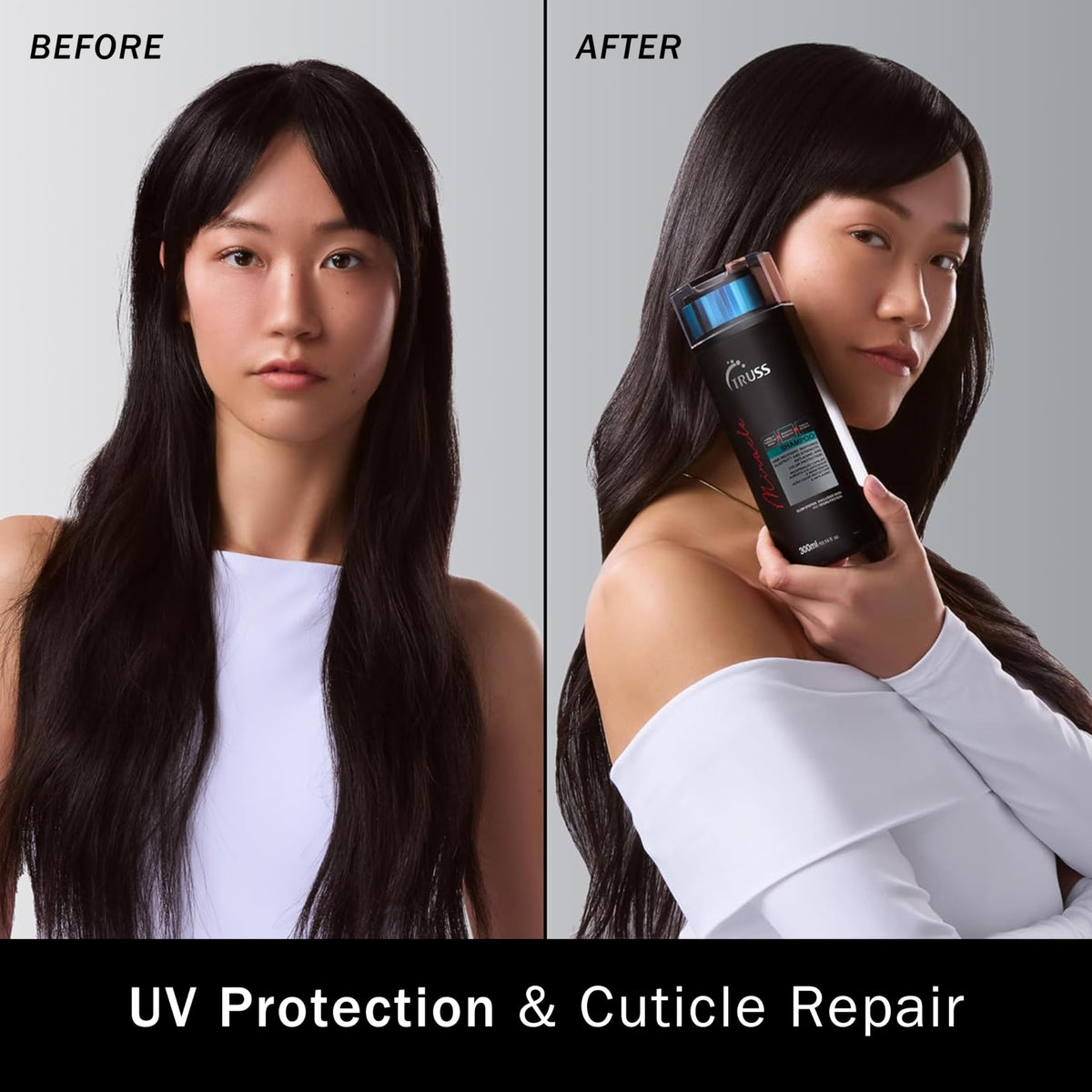 TRUSS foamy shampoo texture demonstrating gentle lather for effective cleansing and softness