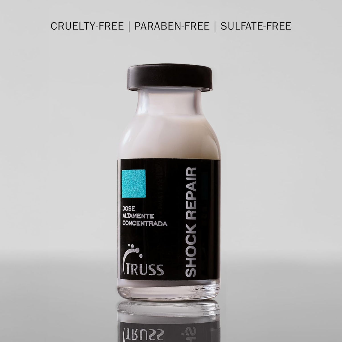 TRUSS size comparison ampoule in hand showing single-use dosing for convenient benefit