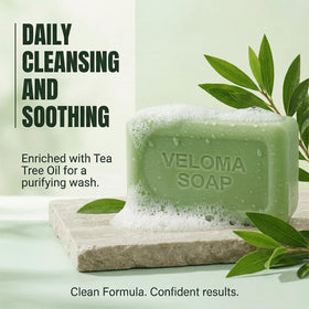 Tryskintle Makeup soap in use washing feet for odor control