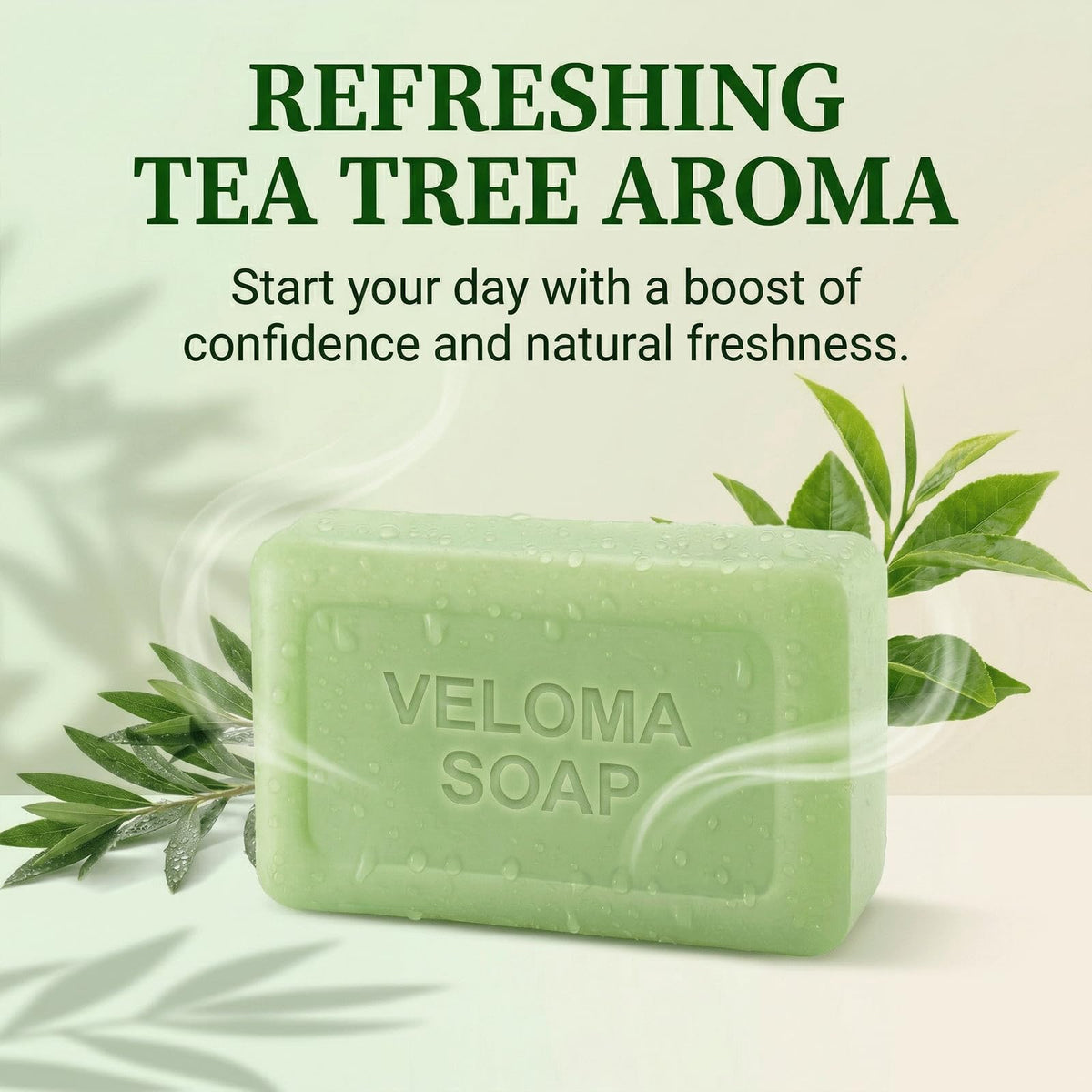 Tryskintle Makeup tea tree and eucalyptus ingredients highlighting freshness