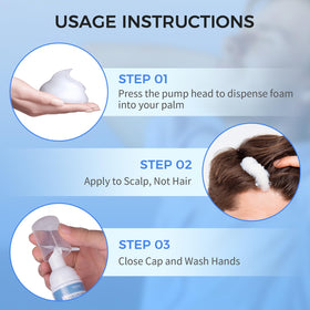 Trzsfr foam texture on hand illustrating quick absorbing, non-greasy feel