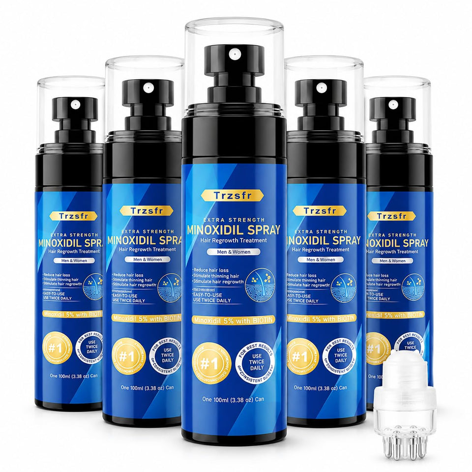 Trzsfr front packaging showing five bottles and applicator for value and convenience