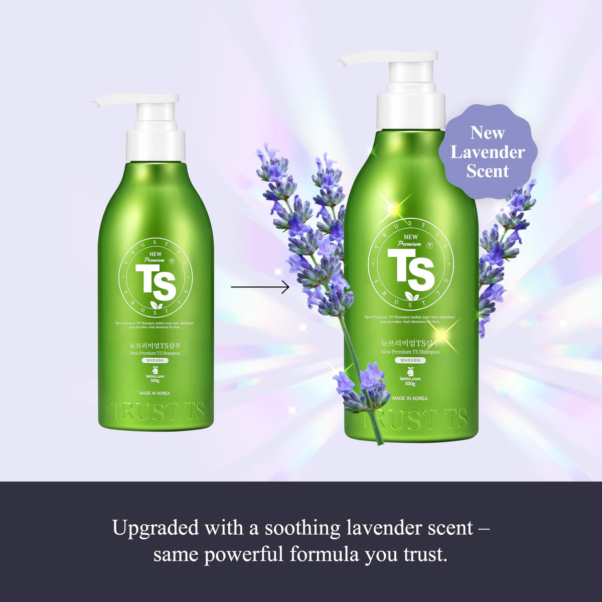 TS SHAMPOO creamy texture close-up demonstrating gentle lather and moisturizing feel