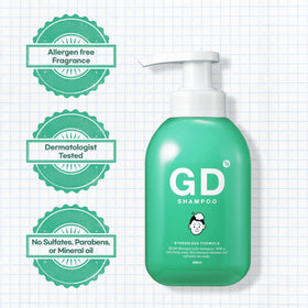 TS SHAMPOO ingredients label close-up highlighting sulfate-free formula