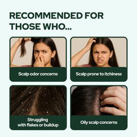 TS SHAMPOO label closeup highlighting Korean scalp-balance formula and directions
