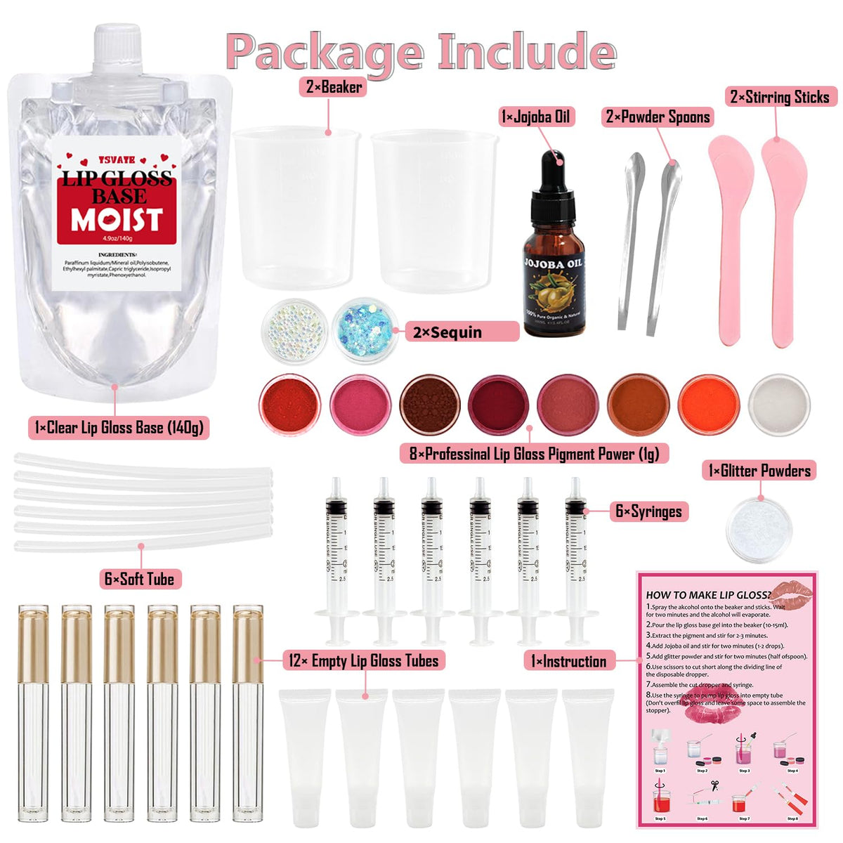 TSVATE contents laid out to display all pigments, tubes, and tools