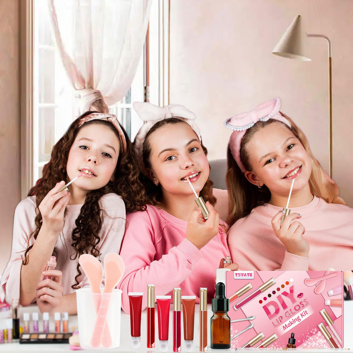 TSVATE kids making lipgloss lifestyle shot inspiring creative family activity