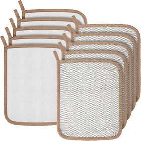 tudomro front packaging showing ten gray washcloths and convenience
