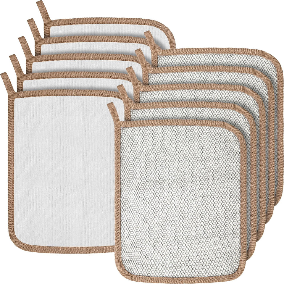 tudomro front packaging showing ten gray washcloths and convenience