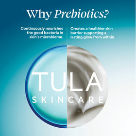 TULA label close-up highlighting ingredient list and prebiotic focus